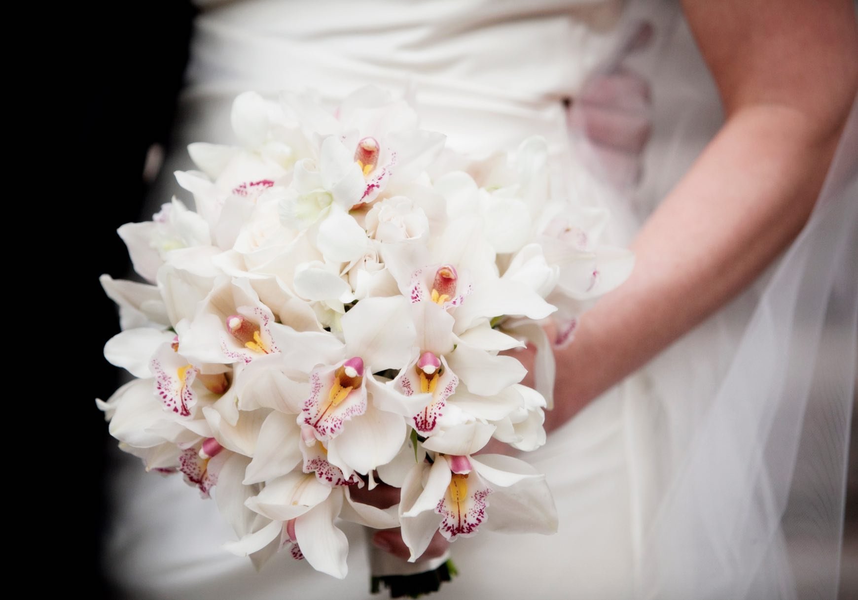 свадебные букеты из орхидей фото