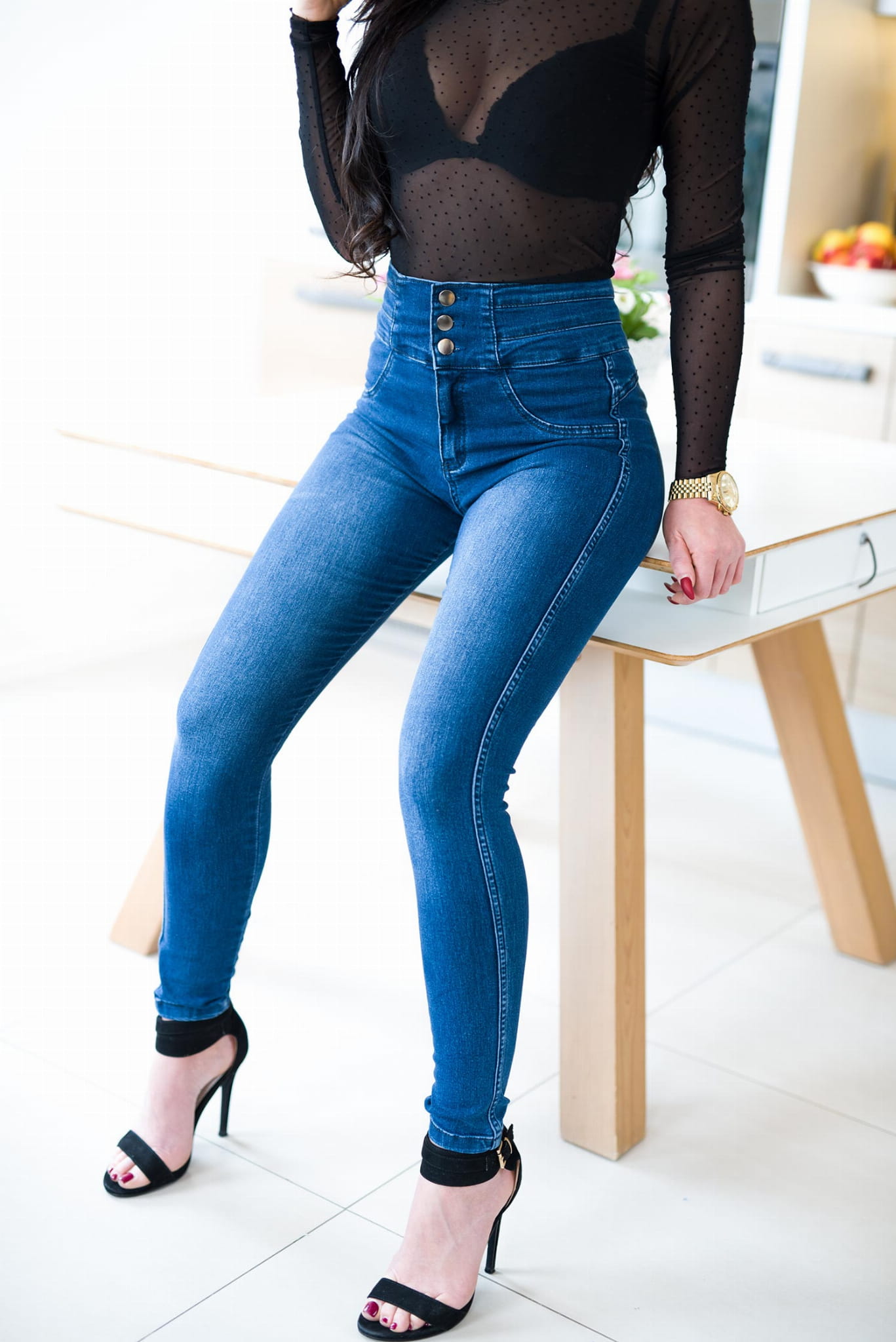 джинсы женские с высокой талией фото