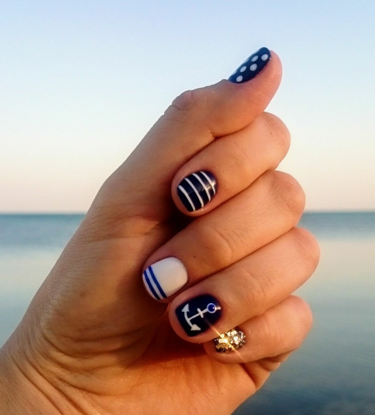 дизайн ногтей для отдыха на море