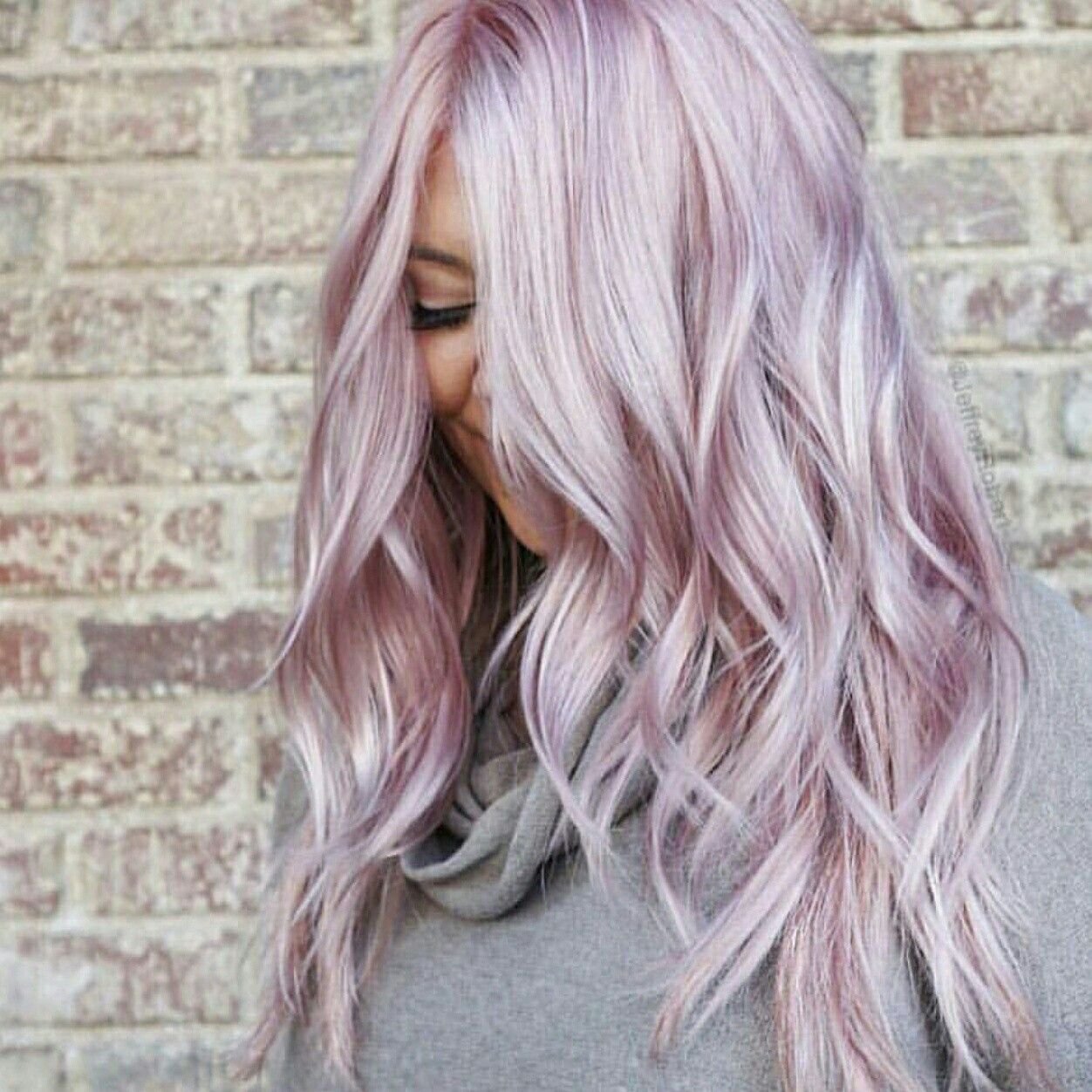 Окрашивание волос пепельно розовый