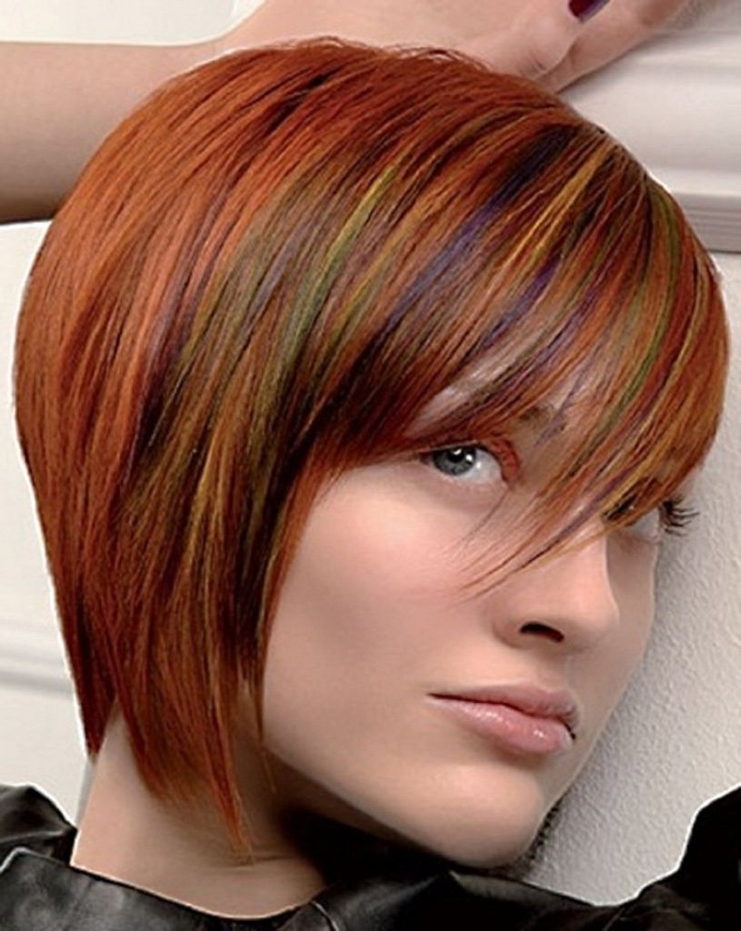 Трехцветное окрашивание волос на короткие волосы фото