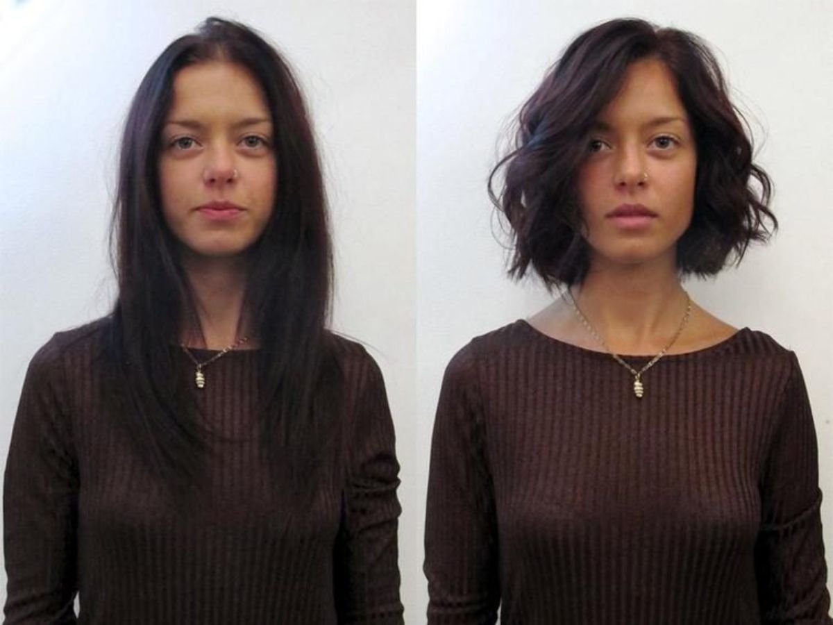 Синегалки на короткие волосы до и после фото