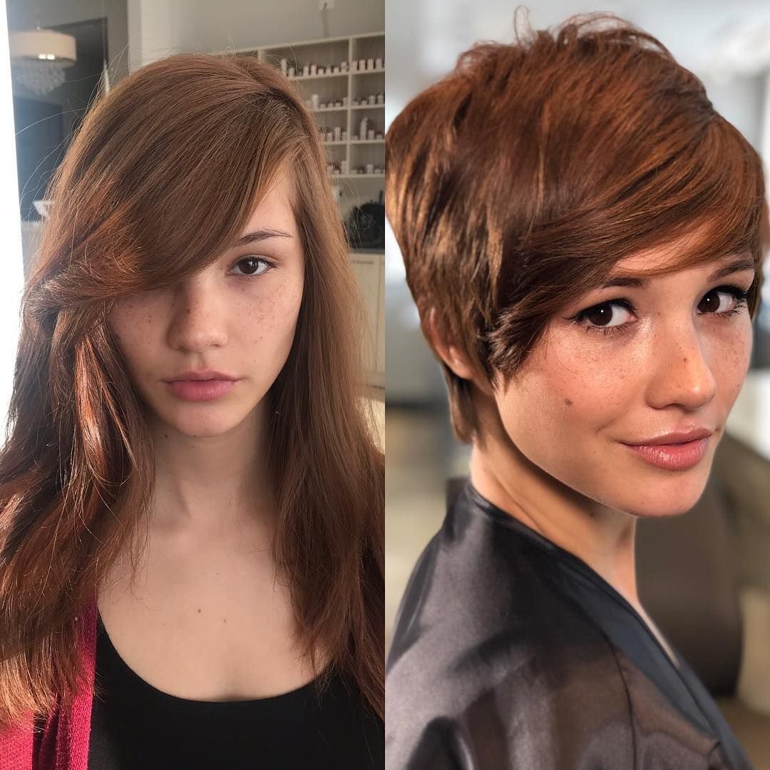 Стрижка до и после фото женская