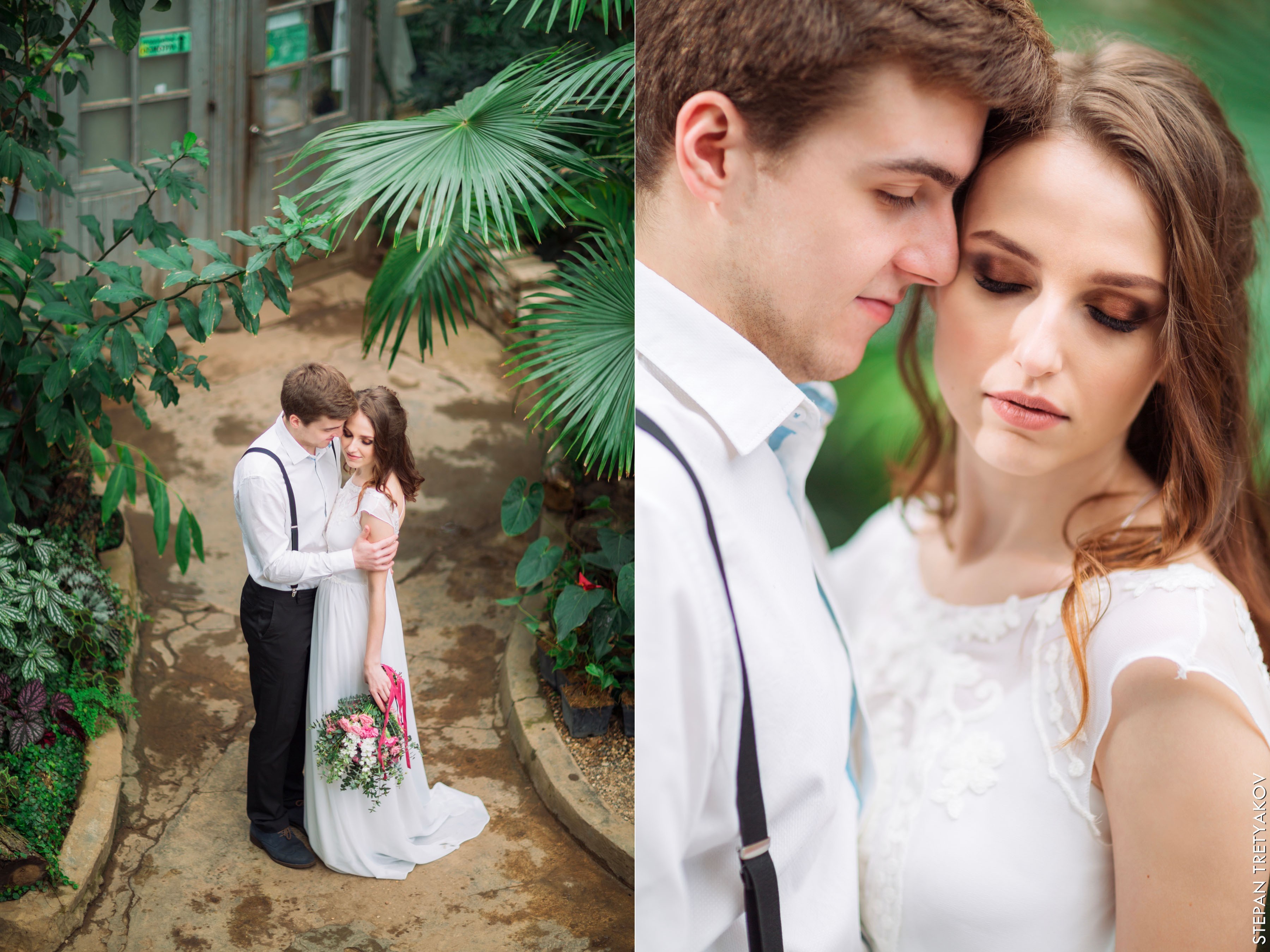 Свадьба в оранжерее ботанического сада