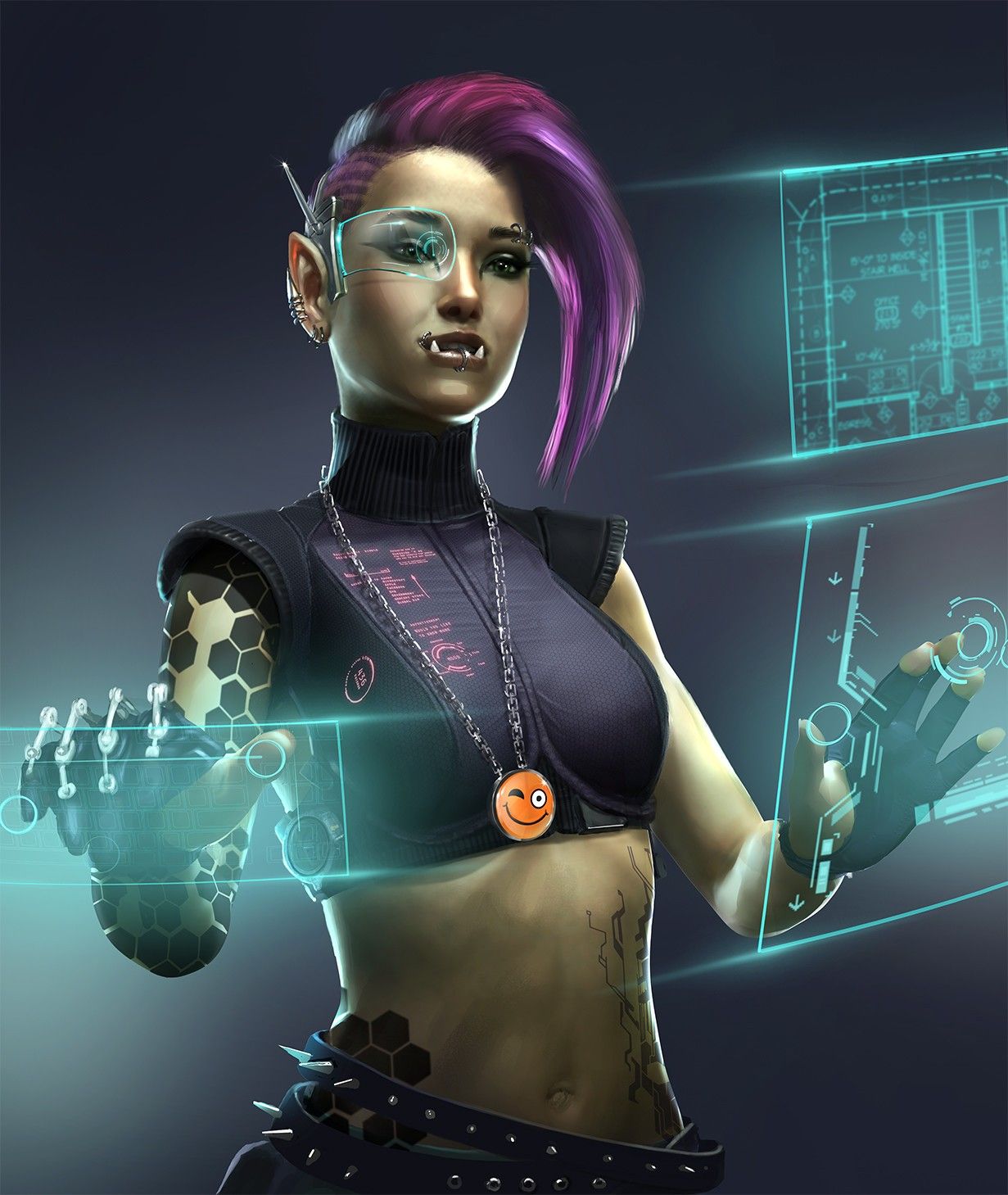Cyberpunk characters art фото 28