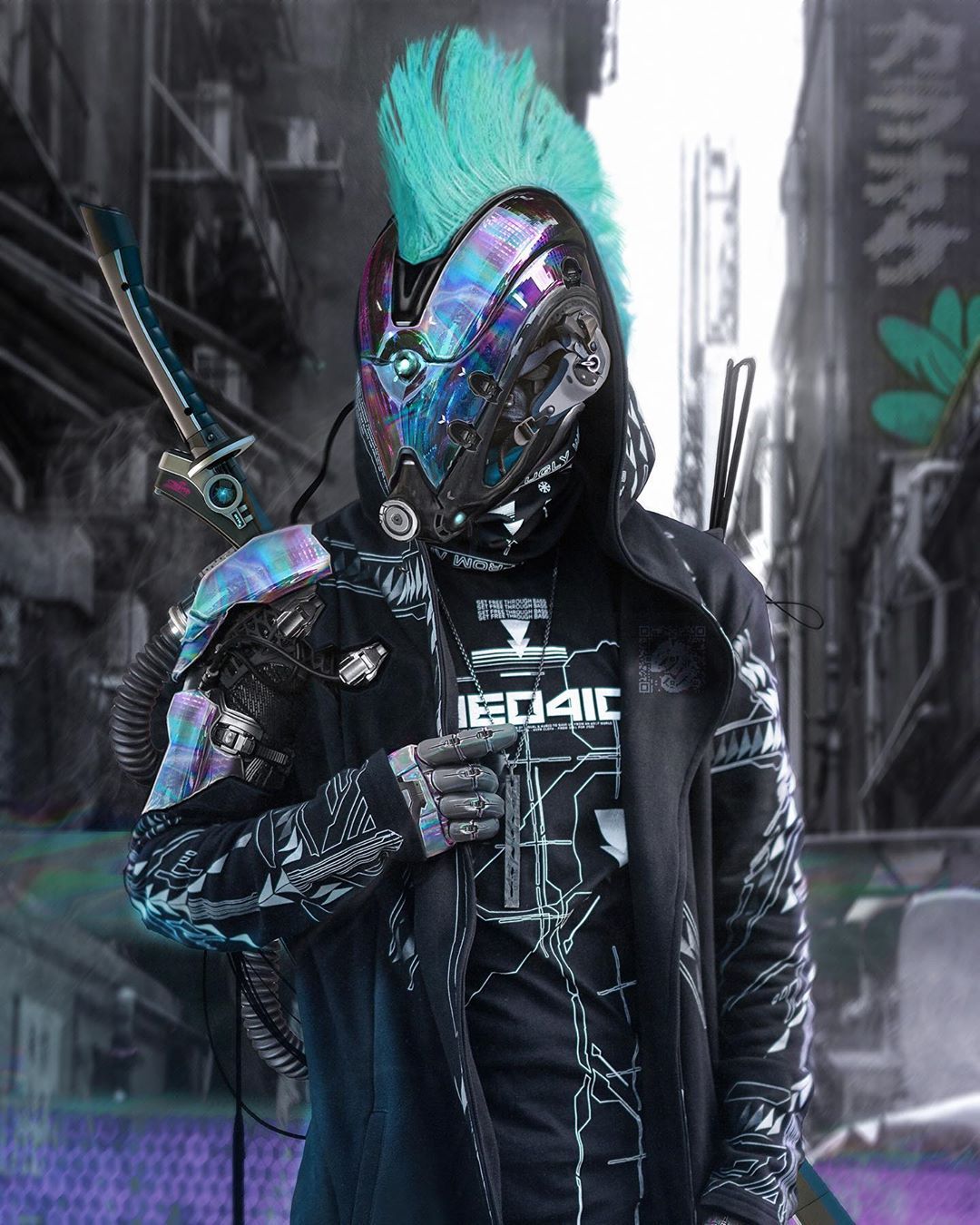 Cyberpunk id одежды фото 58