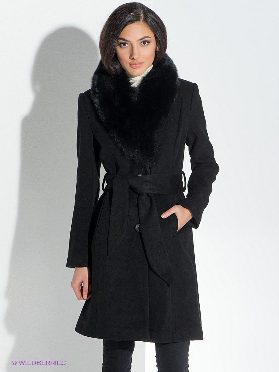 Черные зимние пальто