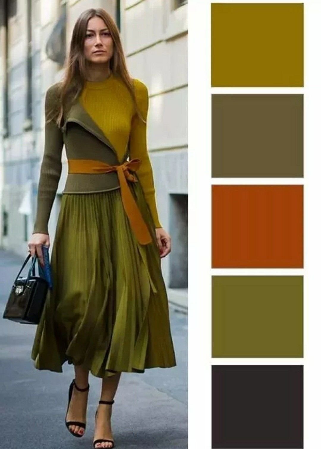 Цвет горчичный в одежде с чем сочетается для женщин фото