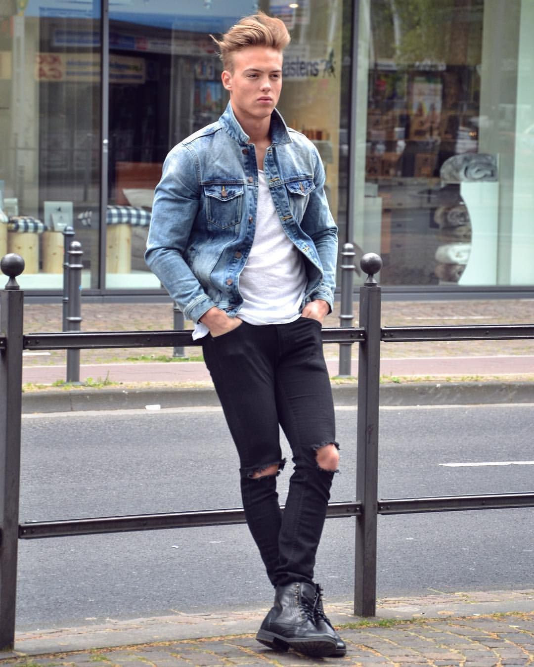 Mujskoy Style Jeans Jacket Style мужской