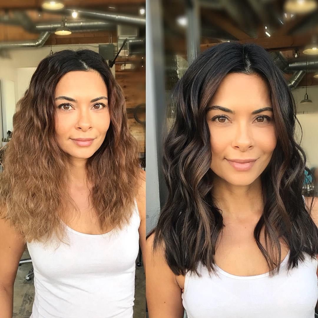 Контурирование волос фото до и после