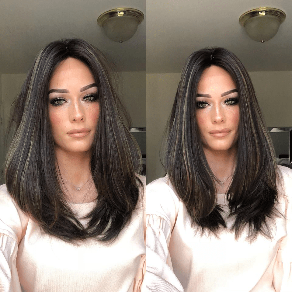Контуринг на темные волосы длинные фото волос