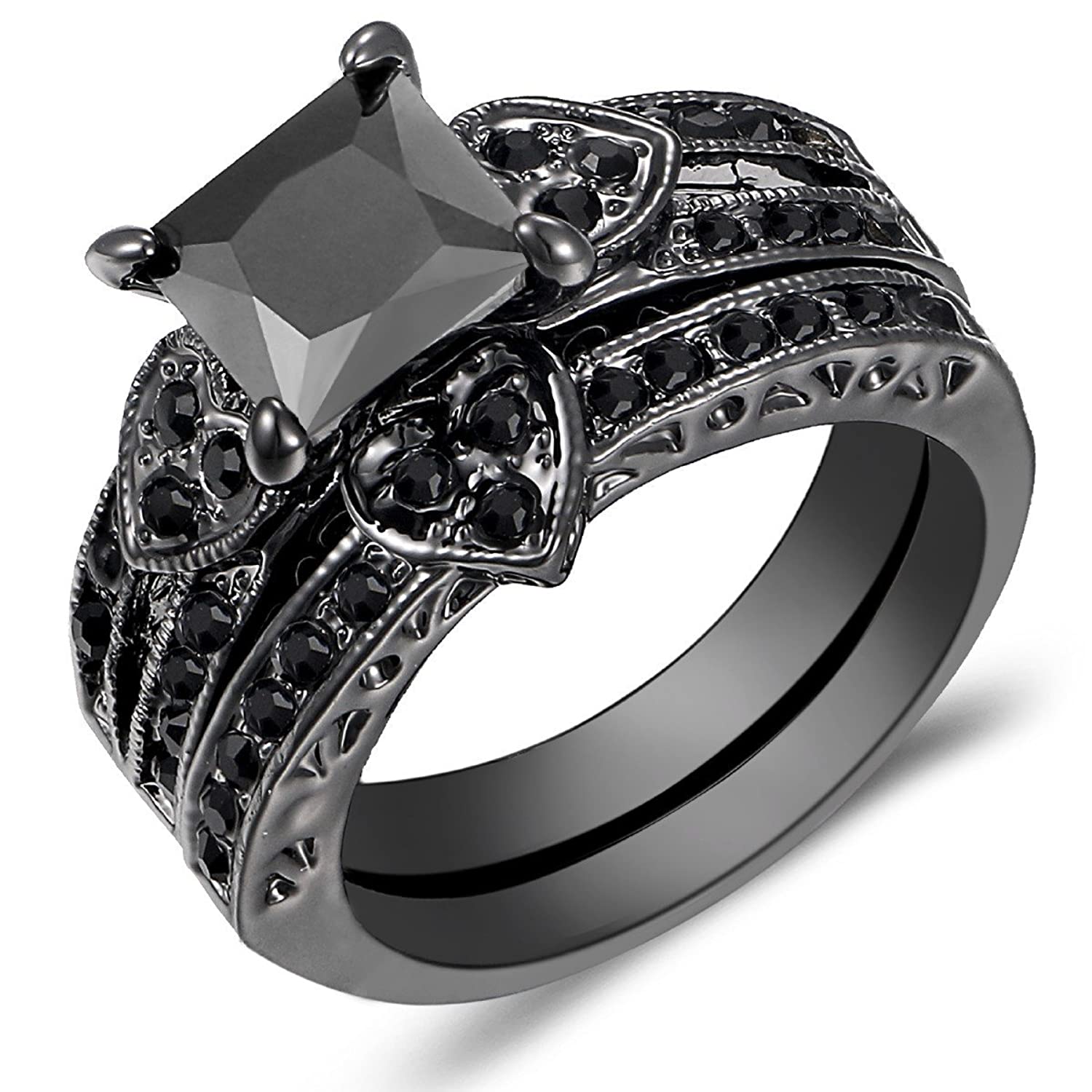 Помолвочное кольцо с черным бриллиантом