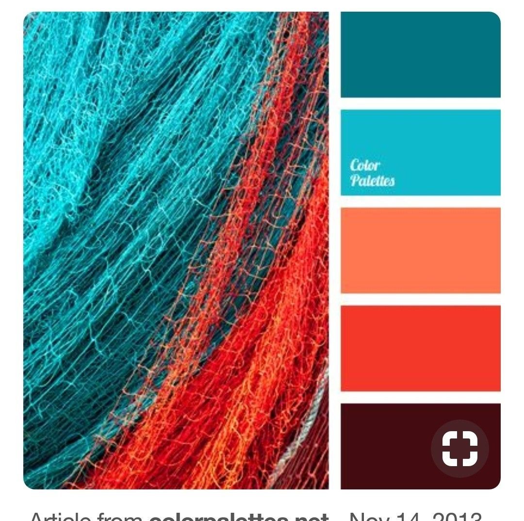 Цветовая палитра Корал бирюза