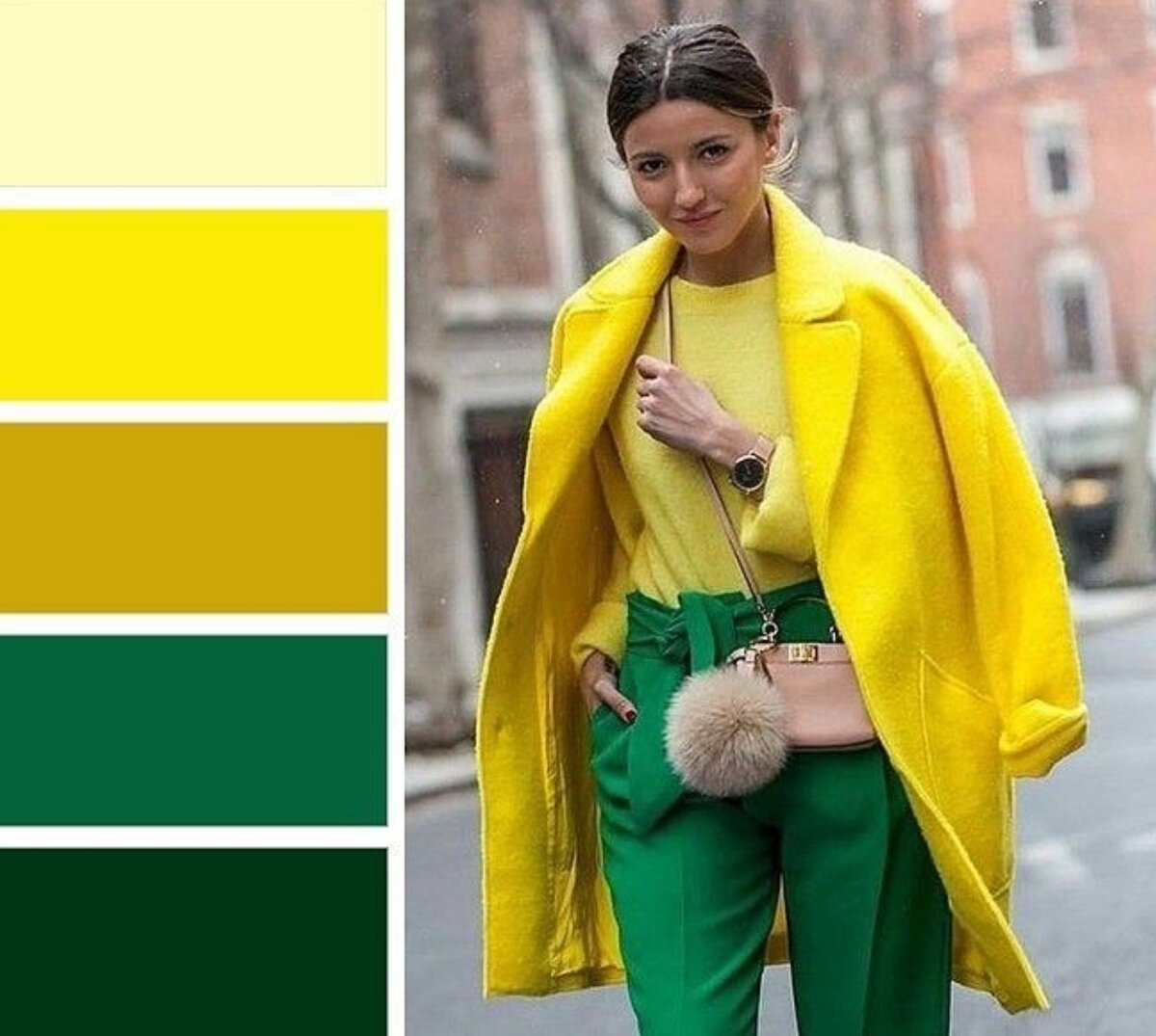 Сочетание желтого и зеленого