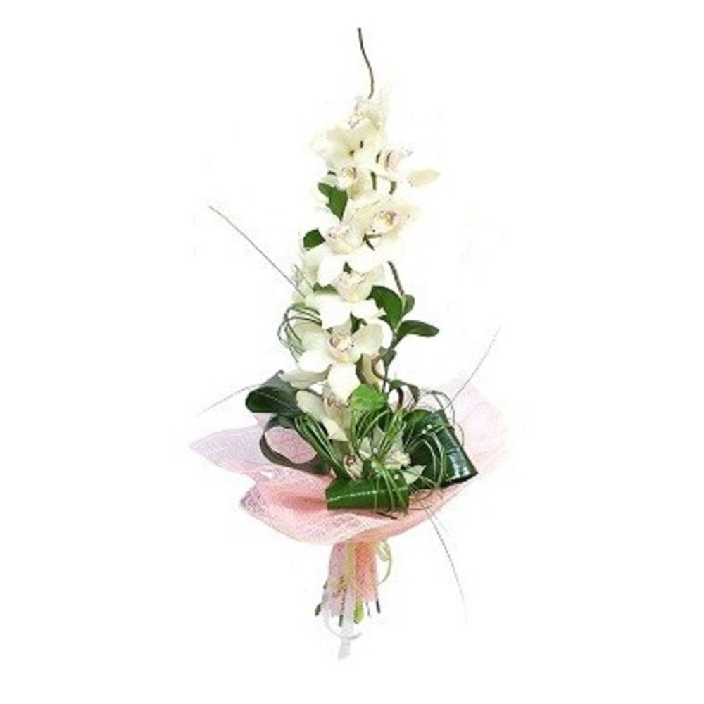 Вертикальный букет из орхидей