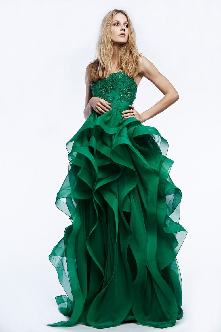 Дизайнерские платья зеленые