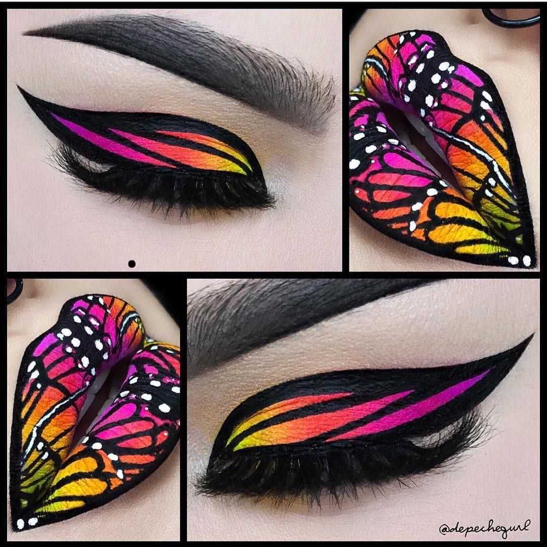 Макияж Крылья бабочки