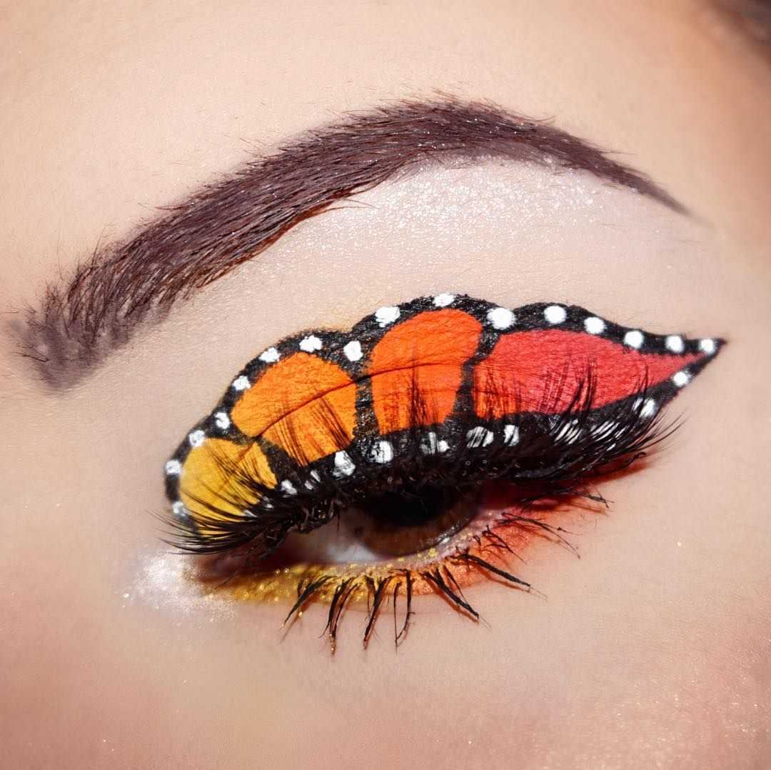 Мейк бабочки на глазах