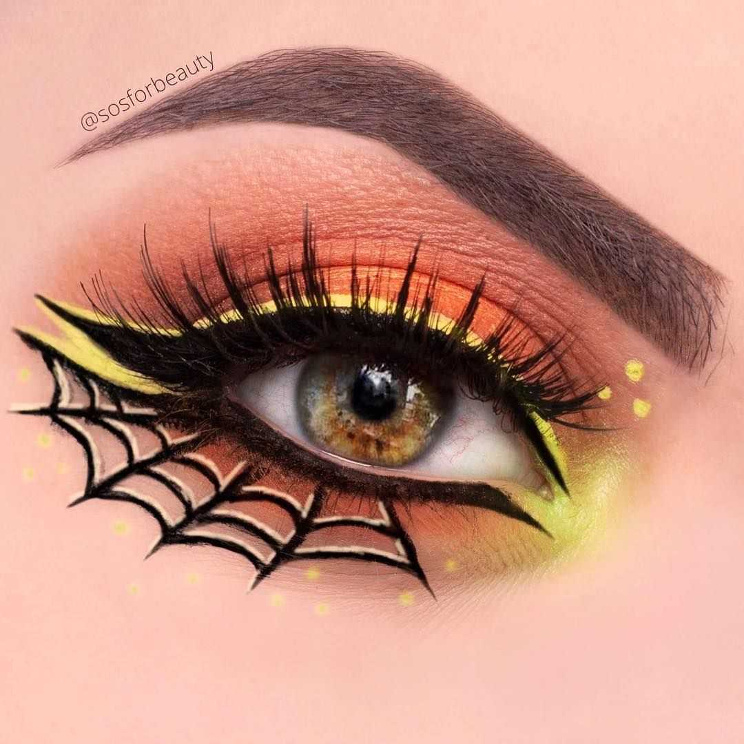 Хэллоуинский макияж глаз