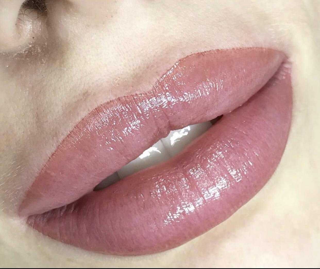 татуаж губ с растушевкой цвета красок фото
