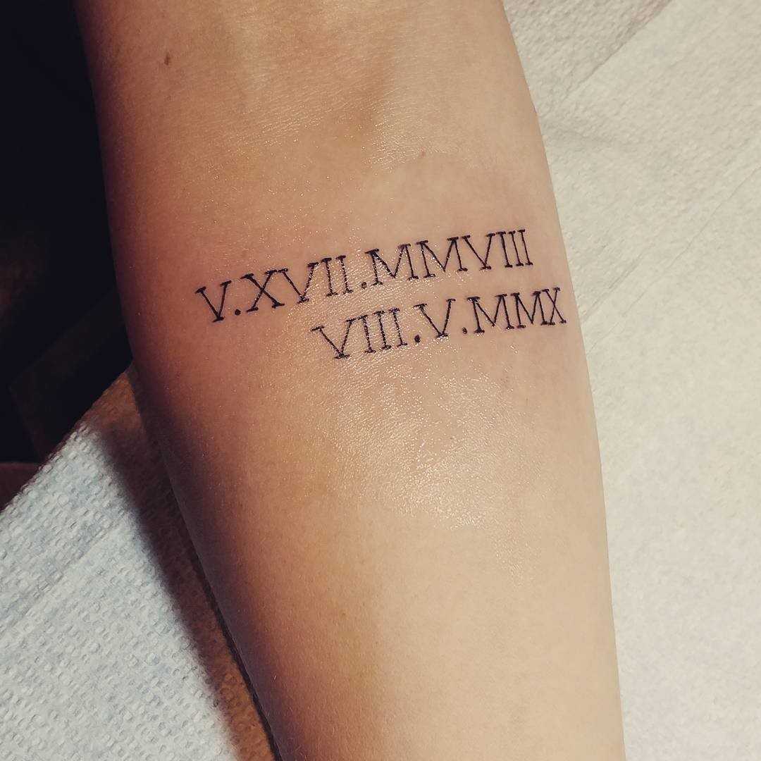 Тату римские цифры XXV на руке | Tattoo Academy